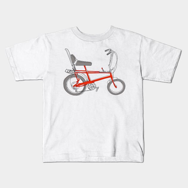 Chopper Bike Kids T-Shirt by wobblyfrogs